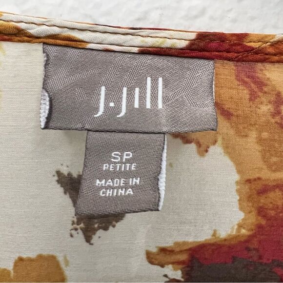 J.Jill silk blend wrap top 🍁Fall colors🍁 small petite - Picture 4 of 7